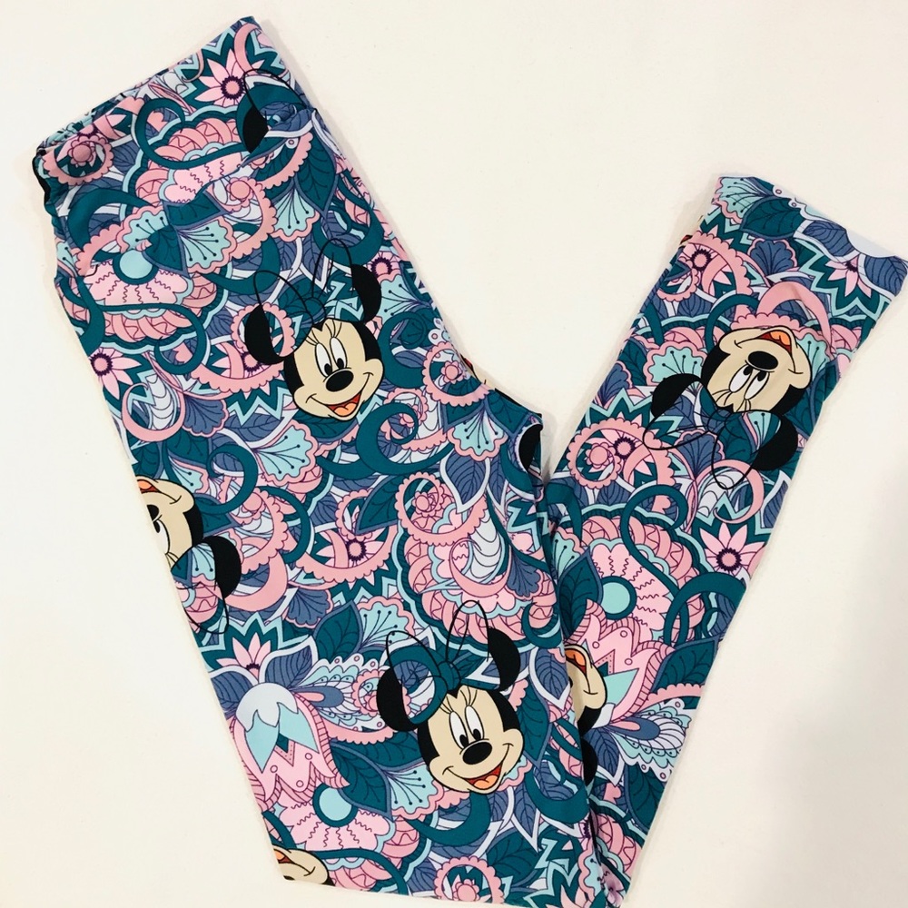 LulaRoe Paisley Minnie Mouse Leggings Disney OS